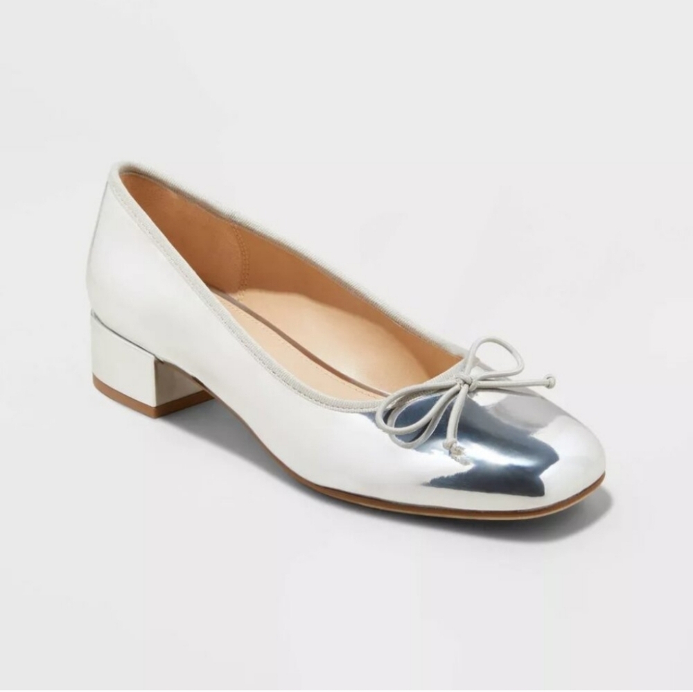A New Day Silver Women's Ballet Flats